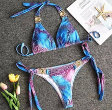 Load image into Gallery viewer, Mermaid Blue Bikini Set